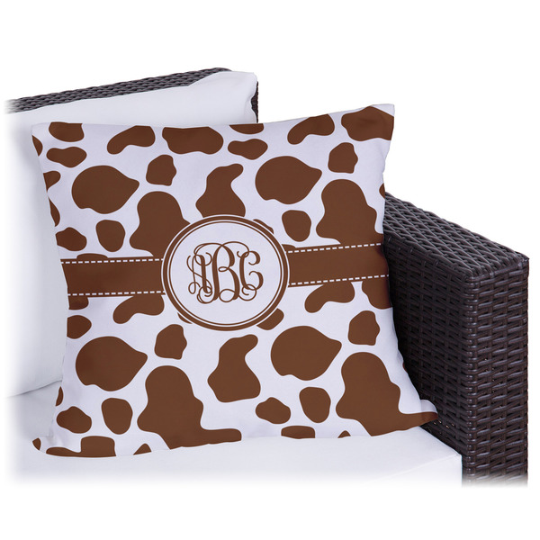 Custom Cow Print Outdoor Pillow - 20" (Personalized)