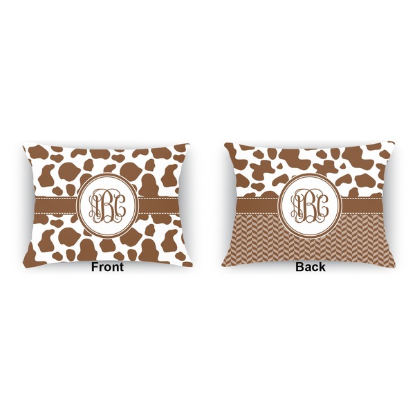 Cow Print  Outdoor Rectangular Throw Pillow (Front and Back)