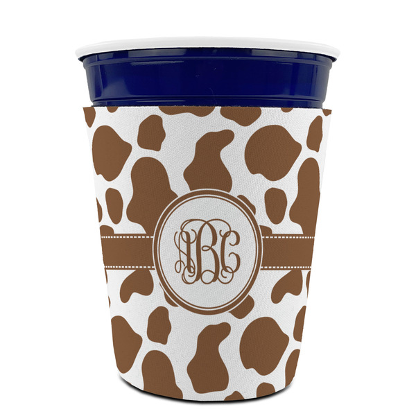 Cow Print Party Cup Sleeves - without bottom - FRONT (on cup)