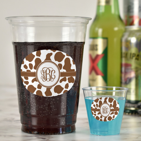 Cow Print Party Cups - 16oz - In Context