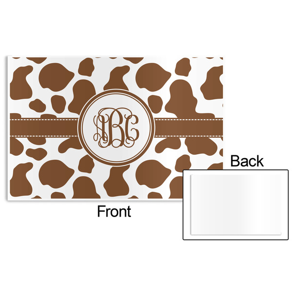 Cow Print Disposable Paper Placemat - Front & Back