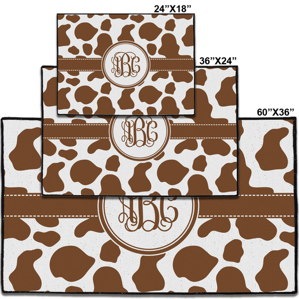 Cow Print Personalized Door Mat - Group Parent IMF