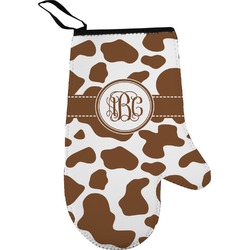 Cow Print Right Oven Mitt (Personalized)