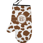Cow Print Left Oven Mitt (Personalized)
