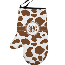 Cow Print Left Oven Mitt (Personalized)