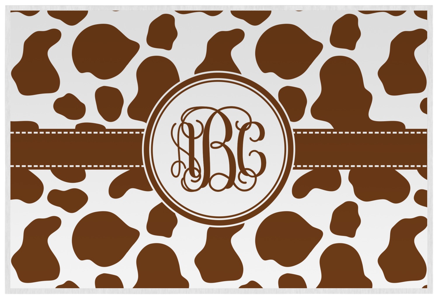 Cow Print Placemat (Laminated) (Personalized) YouCustomizeIt