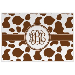 Cow Print Laminated Placemat w/ Monogram