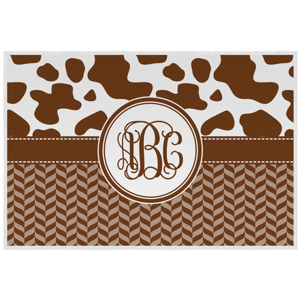Cow Print Personalized Placemat (Back)