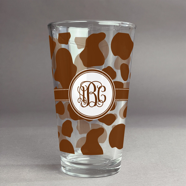 Custom Cow Print Pint Glass - Full Print (Personalized)