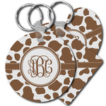 Cow Print Plastic Keychain (Personalized)