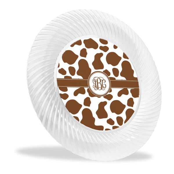Custom Cow Print Plastic Party Dinner Plates - 10" (Personalized)