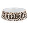 Cow Print Plastic Dog Bowl - Large (Personalized)
