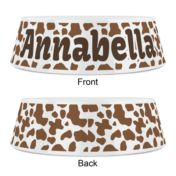 Cow Print Plastic Pet Bowls - Small - APPROVAL