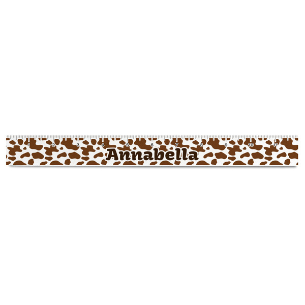 Cow Print Plastic Ruler - 12" - FRONT