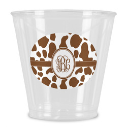 Cow Print Plastic Shot Glass (Personalized)