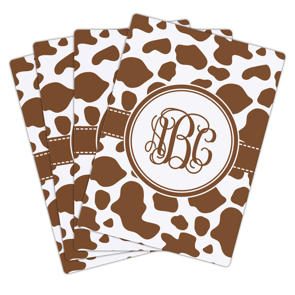 Cow Print Playing Cards - Hand Back View