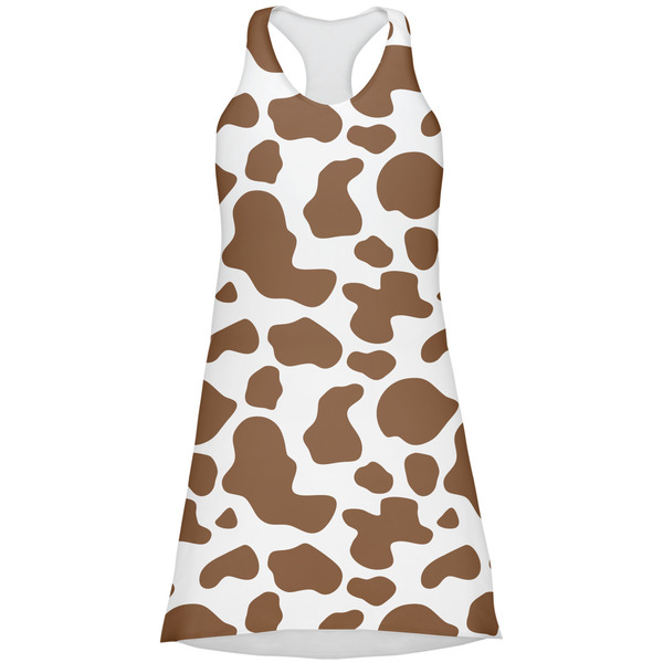 Custom Cow Print Racerback Dress - Small