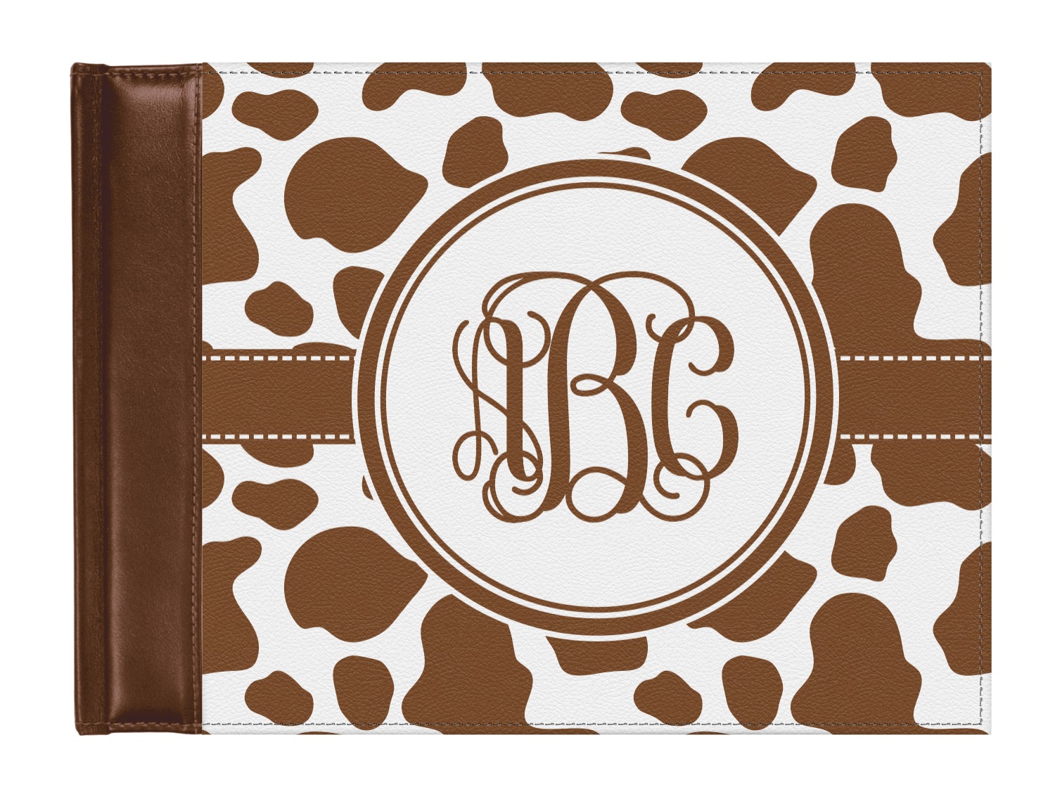 Cow Print Genuine Leather Guest Book (Personalized) YouCustomizeIt