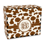 Cow Print Wood Recipe Box - Full Color Print (Personalized)