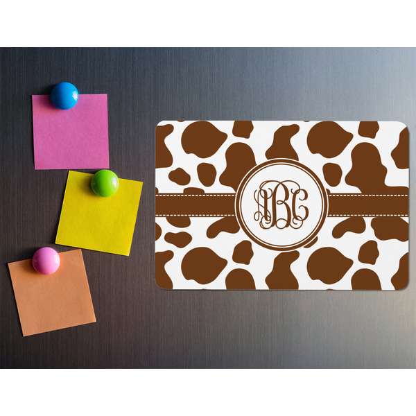 Cow Print Rectangular Fridge Magnet - LIFESTYLE