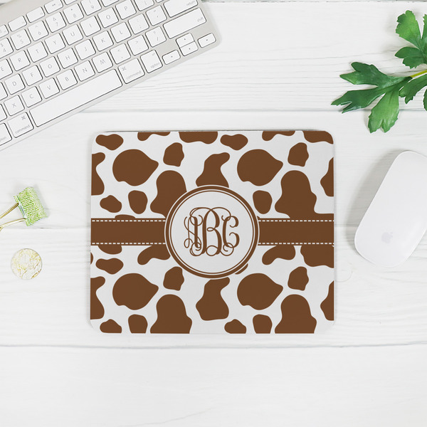 Cow Print Rectangular Mouse Pad - LIFESTYLE 2