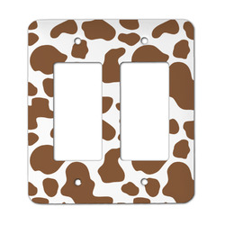 Cow Print Rocker Style Light Switch Cover - Two Switch