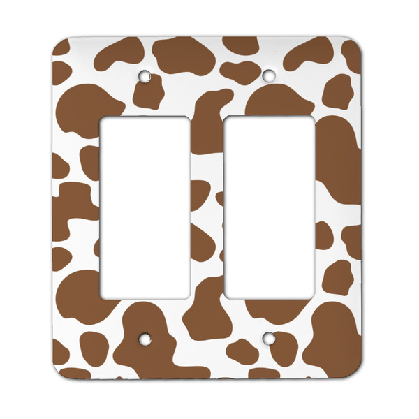 Custom Cow Print Rocker Style Light Switch Cover - Two Switch