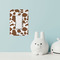 Cow Print Rocker Light Switch Covers - Single - IN CONTEXT
