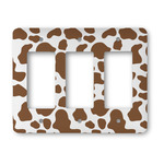 Cow Print Rocker Style Light Switch Cover - Three Switch