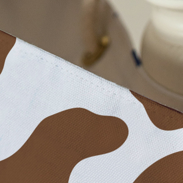 Cow Print Large Rope Tote - Close Up View