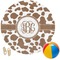Cow Print Round Beach Towel (Personalized)