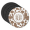 Cow Print Round Coaster Rubber Back - Main