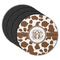 Cow Print Round Rubber Backed Coasters - Set of 4 (Personalized)