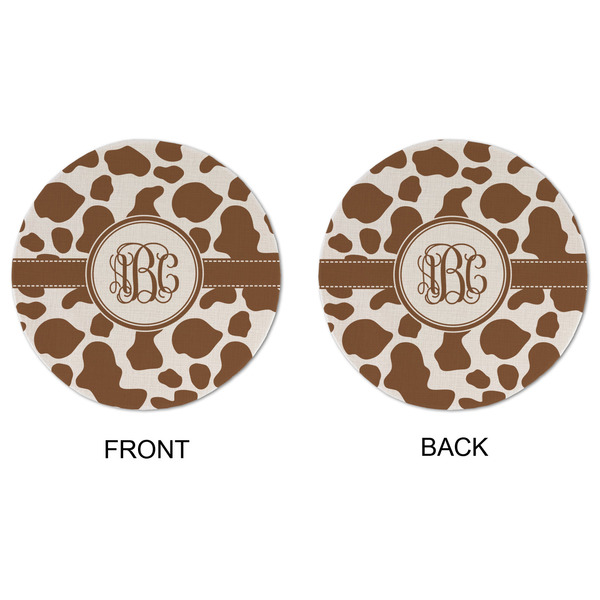 Cow Print Round Linen Placemats - APPROVAL (double sided)