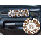 Cow Print Round Luggage Tag & Handle Wrap - In Context