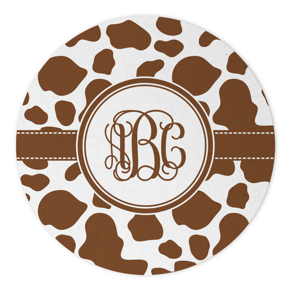 Cow Print Round Paper Coaster - Approval