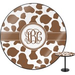 Cow Print Round Table - 30" (Personalized)