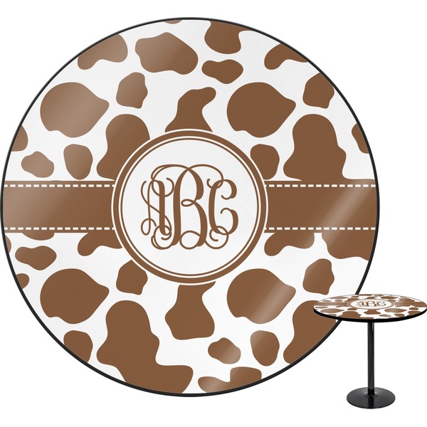 Custom Cow Print Round Table (Personalized)