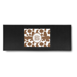 Cow Print Rubber Bar Mat (Personalized)