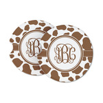 Cow Print Sandstone Car Coasters (Personalized)