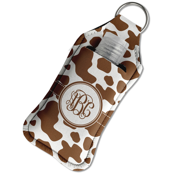 Cow Print Sanitizer Holder Keychain - Large in Case