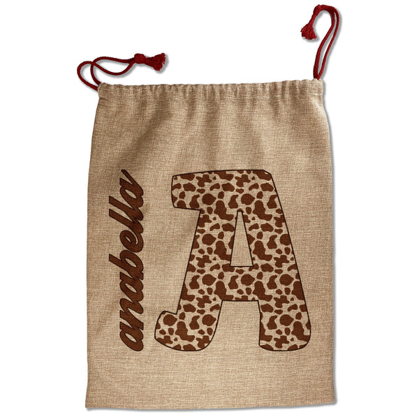 Cow Print Santa Bag - Front