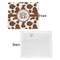 Cow Print Security Blanket - Front & White Back View