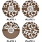 Cow Print Set of Lunch / Dinner Plates (Approval)