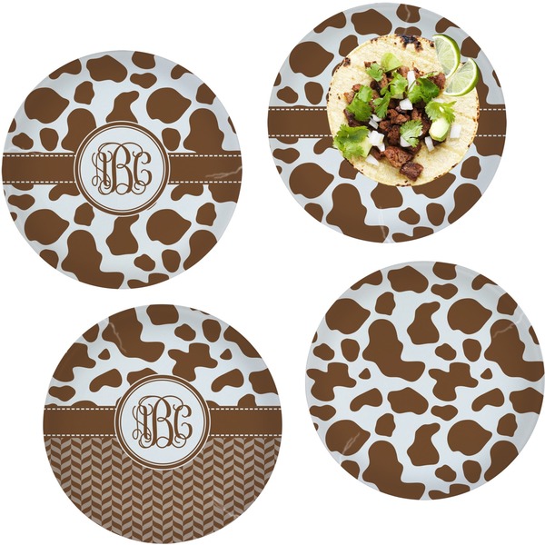 Cow Print Set of Lunch / Dinner Plates