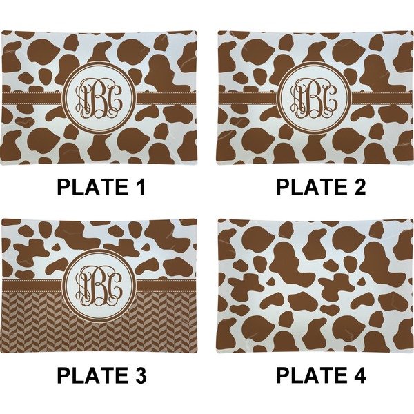 Cow Print Set of Rectangular Appetizer / Dessert Plates (Approval)