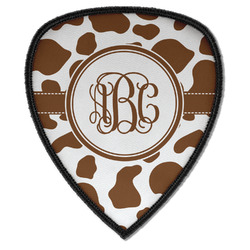 Cow Print Iron on Shield Patch A w/ Monogram