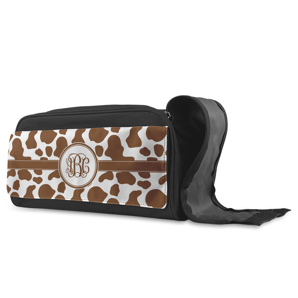 Cow Print Shoe Bags - ANGLE (Open)
