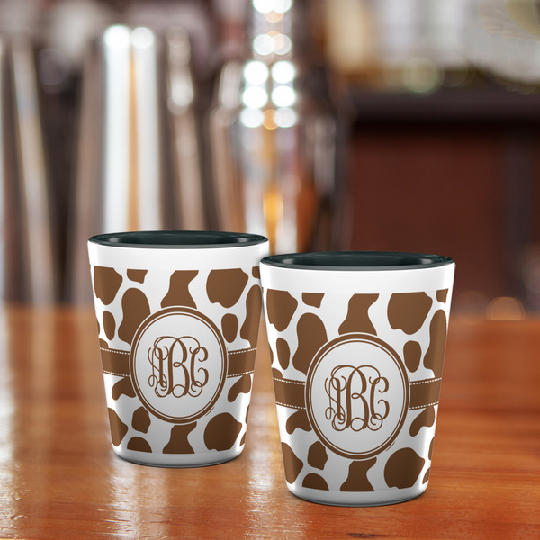 Cow Print Shot Glass - Two Tone - LIFESTYLE