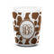 Cow Print Ceramic Shot Glass - 1.5 oz - White - Single (Personalized)